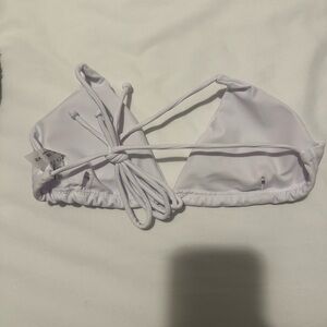 SHEIN White Triangle Bikini Top